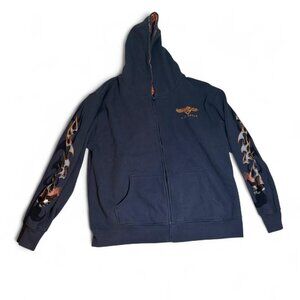 Black and Orange Harley Davidson Cafe Hoodie